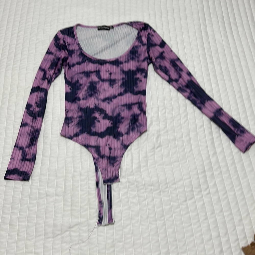 Pretty little thing purple tie dye bodysuit